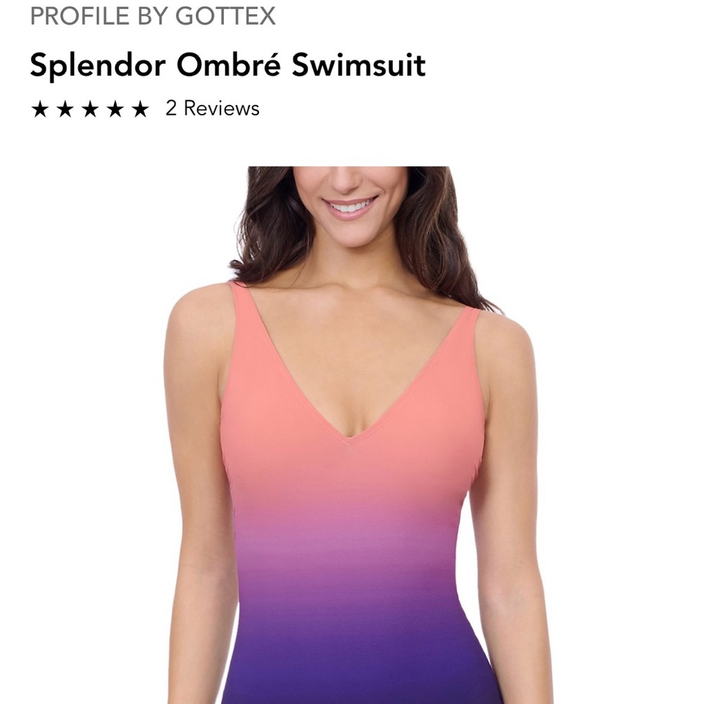 Profile by Gottex Ombré One Piece - Coral and Violet